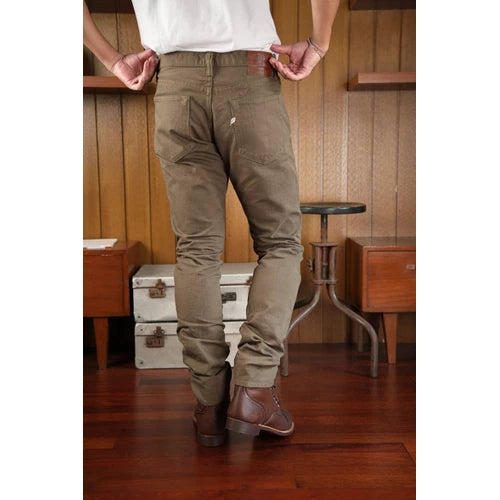 Pure Blue Japan 1175 OLV Heavy Duck Cloth Olive Relaxed Tapered