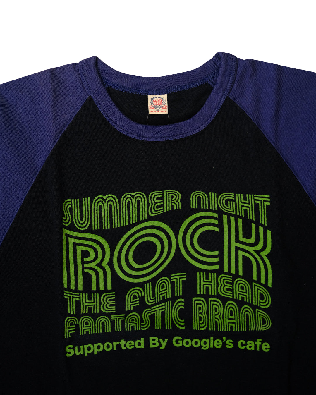 The Flat Head T-Shirt BR-14W ROCK BLACK NAVY