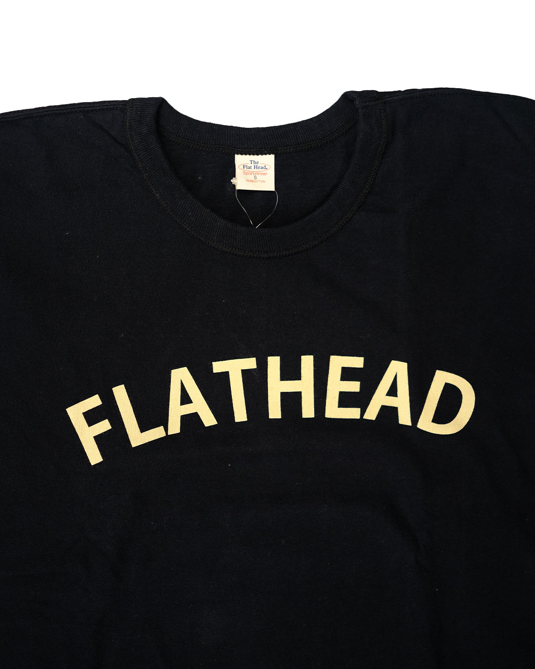 The Flat Head Border L/S T-Shirt BTL 09W BLACK BLUE Size XL