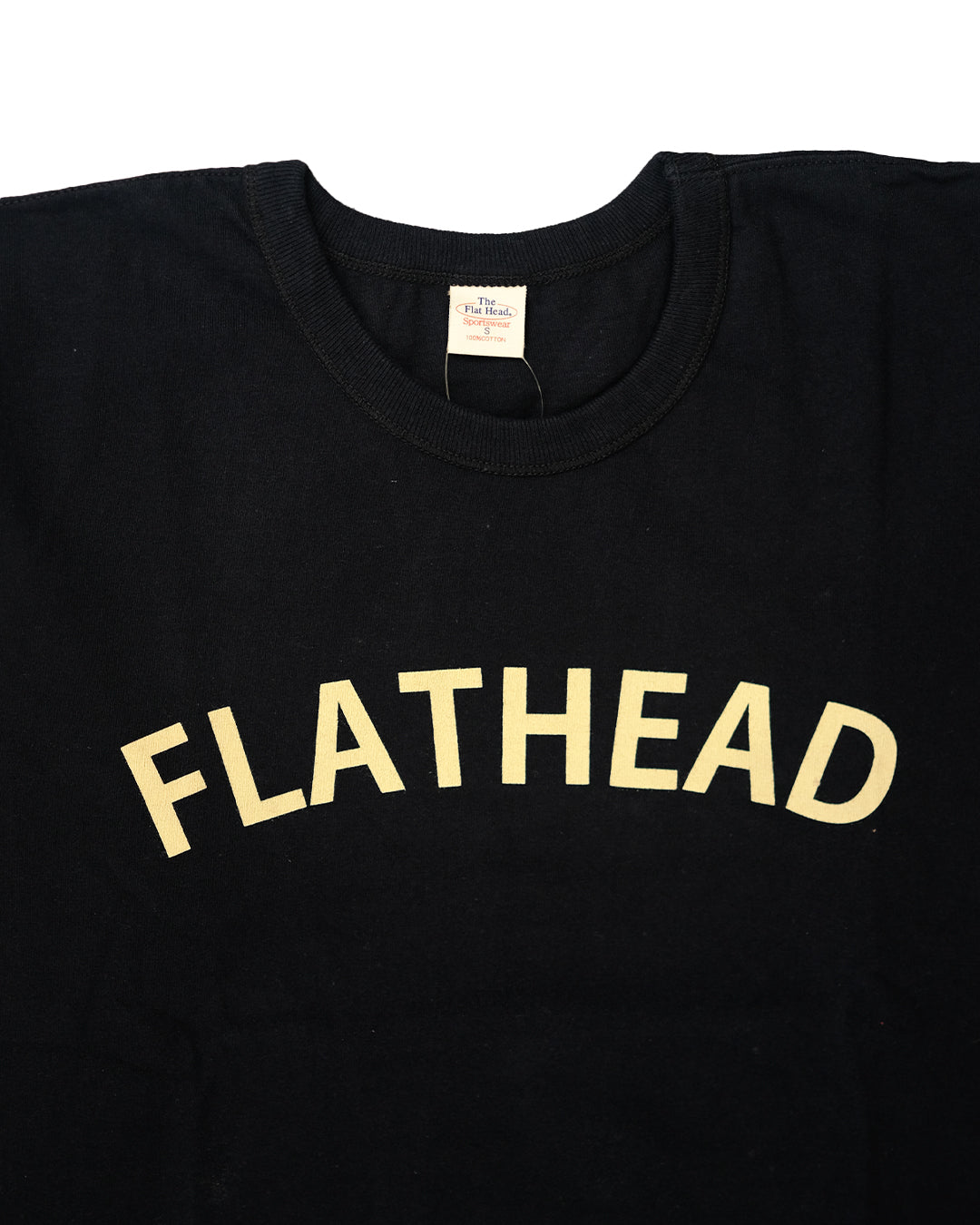 The Flat Head Border L/S T-Shirt BTL 09W BLACK RED
