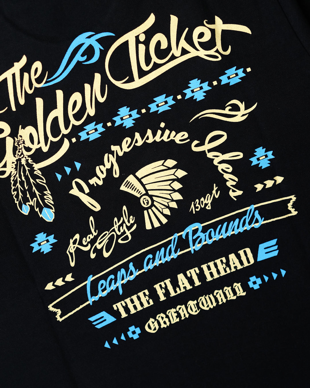 The Flat Head T-Shirt THC 163W GOLDEN TICKET BLACK