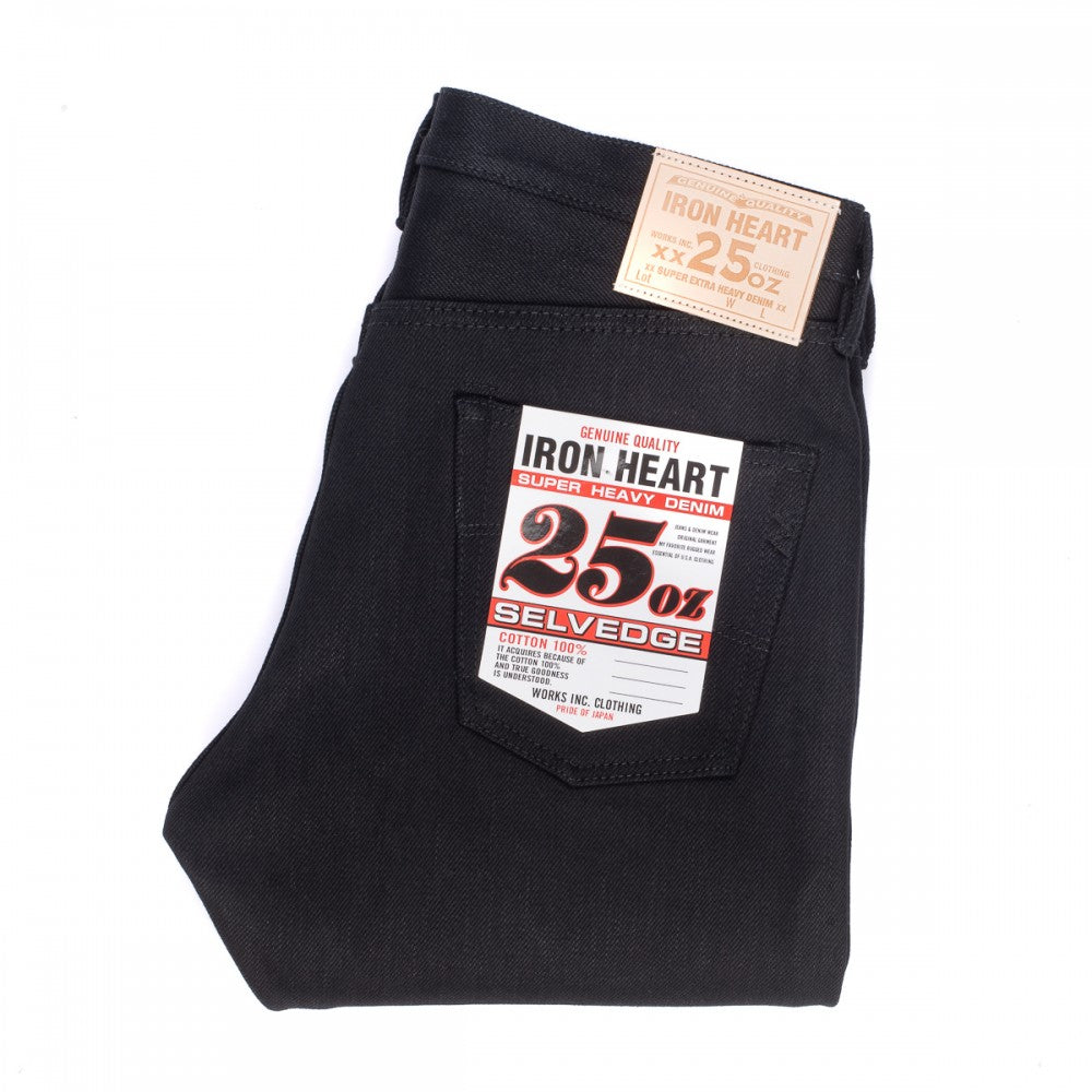 Iron Heart 777 XHS 25 oz Black Black Selvedge Denim