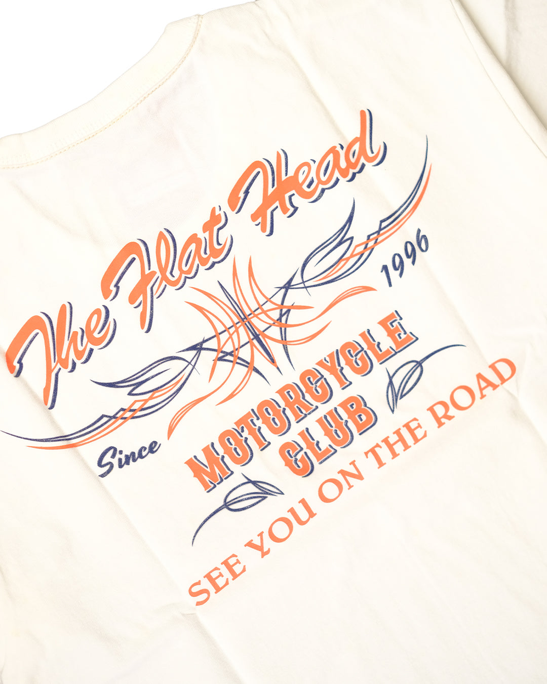 The Flat Head T-Shirt THC 164W FHMC WHITE ORANGE