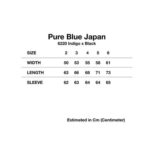 Pure Blue Japan 6220 ID Sashiko Indigo x Black Denim Type 2