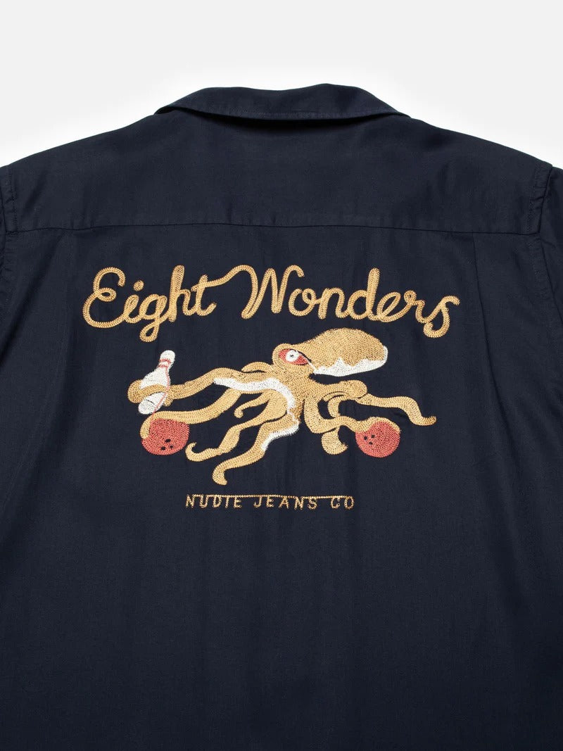 Arthur Bowling Shirt 8 Wonders Navy