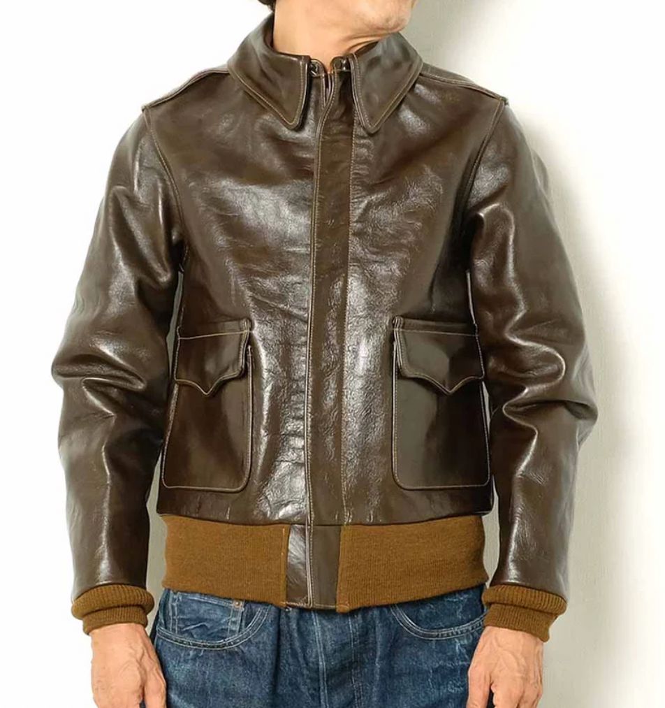 Buzz Rickson Leather Jacket A-2 Flight Jacket BR80593 Brown