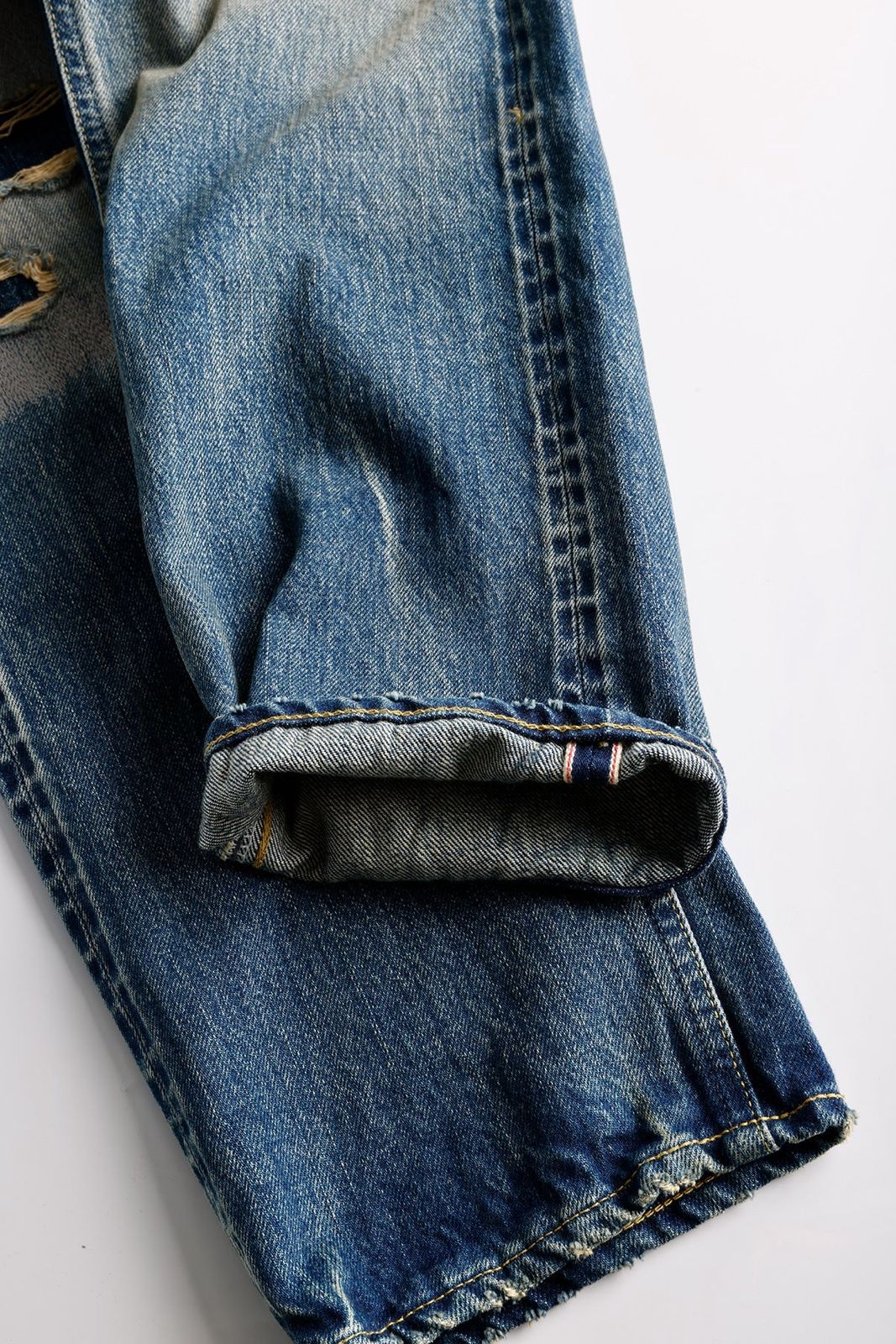 FDMTL FA25MT131 Indigo Patchwork Slim Fit Denim