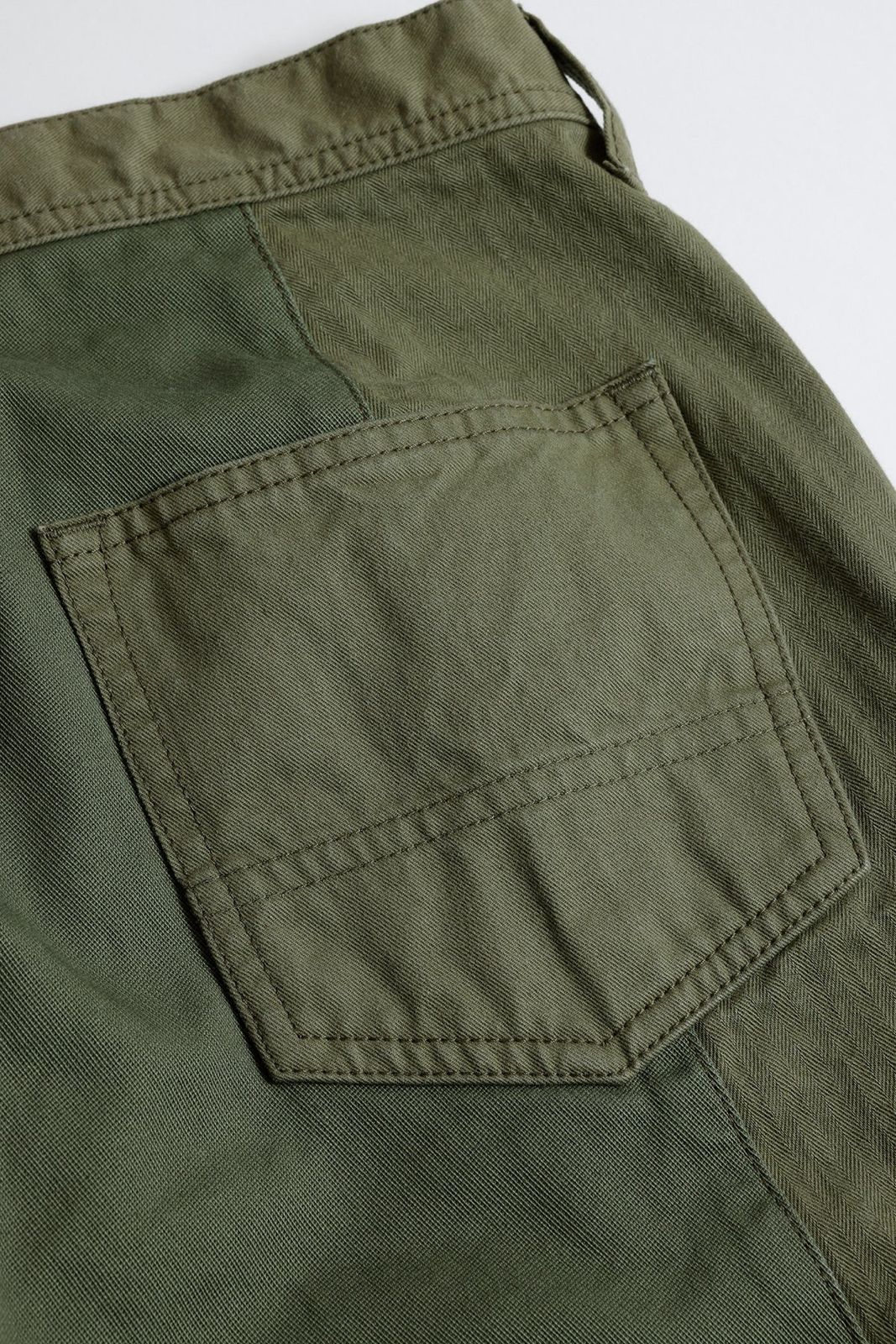 FDMTL FA25PN31B PATCHWORK PANTS RINSE KHAKI