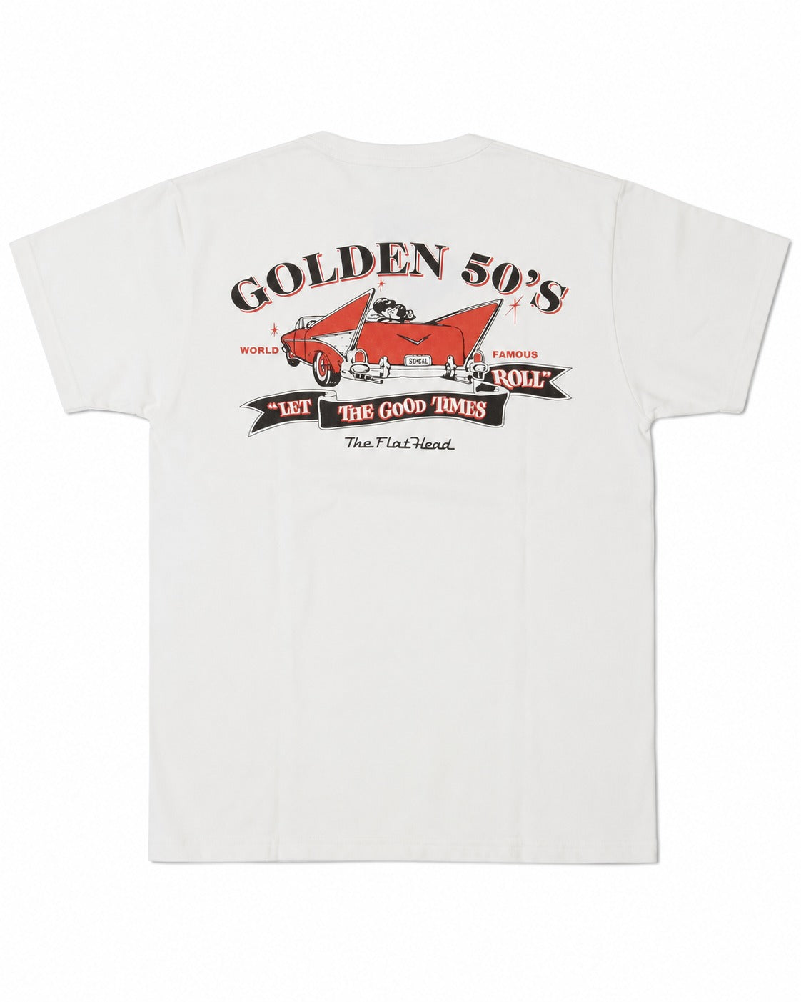 The Flat Head FN-THC-063 GOLDEN 50's Short-Sleeve T-Shirt White