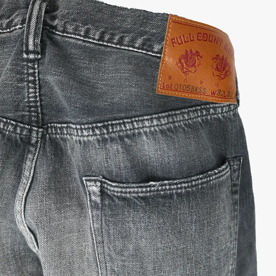 FullCount 0105BKSSHW - Wide Black Denim Dartford (Super Smooth) 11.5oz Black