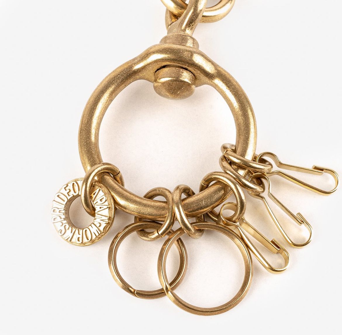 Iron Heart Large Clip With Rings And Clips -Brass W-12