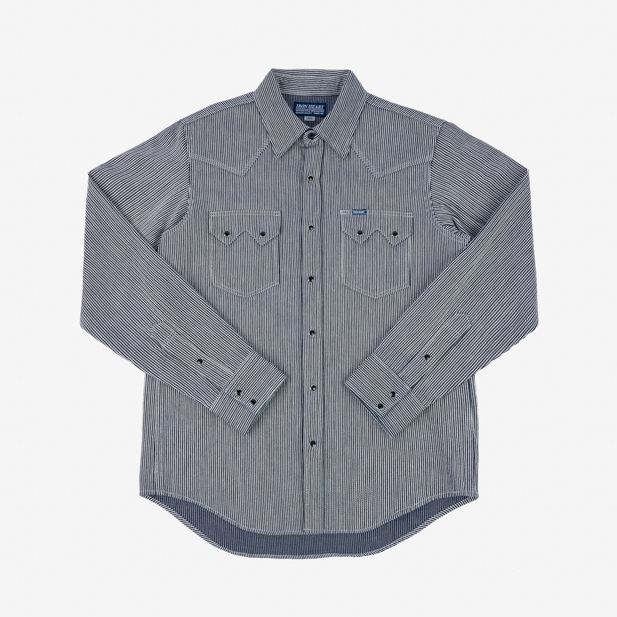 Iron Heart Shirt IHSH-365-IND 8 oz Herringbone Hickory Stripe Shirt