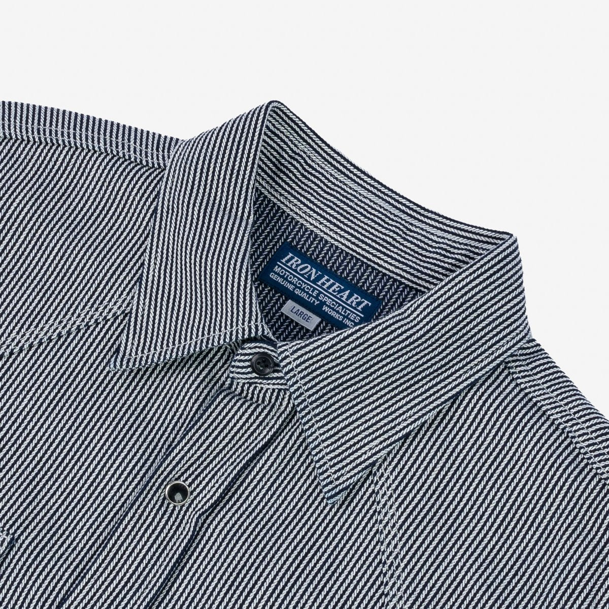 Iron Heart Shirt IHSH-365-IND 8 oz Herringbone Hickory Stripe Shirt
