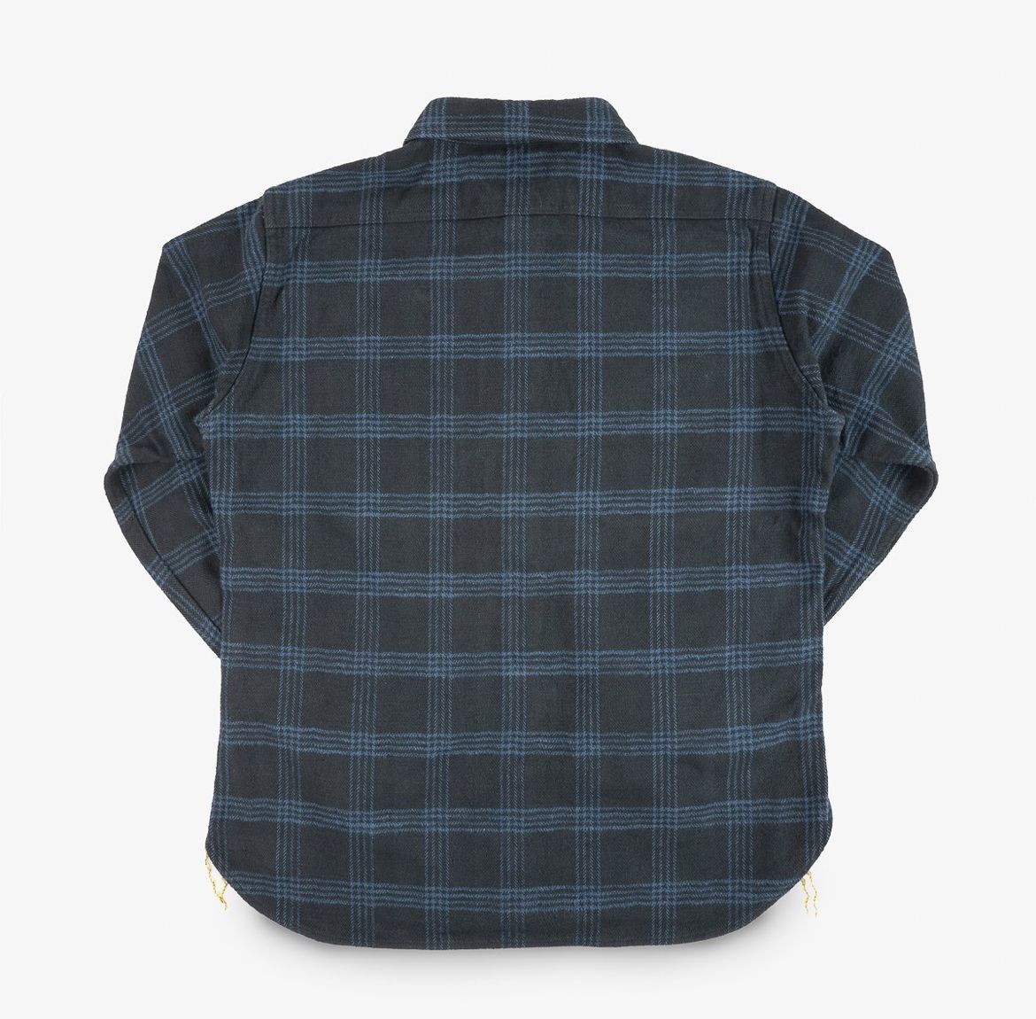 Iron Heart IHSH-408 Slubby Heavy Flannel Check Work Shirt - Black