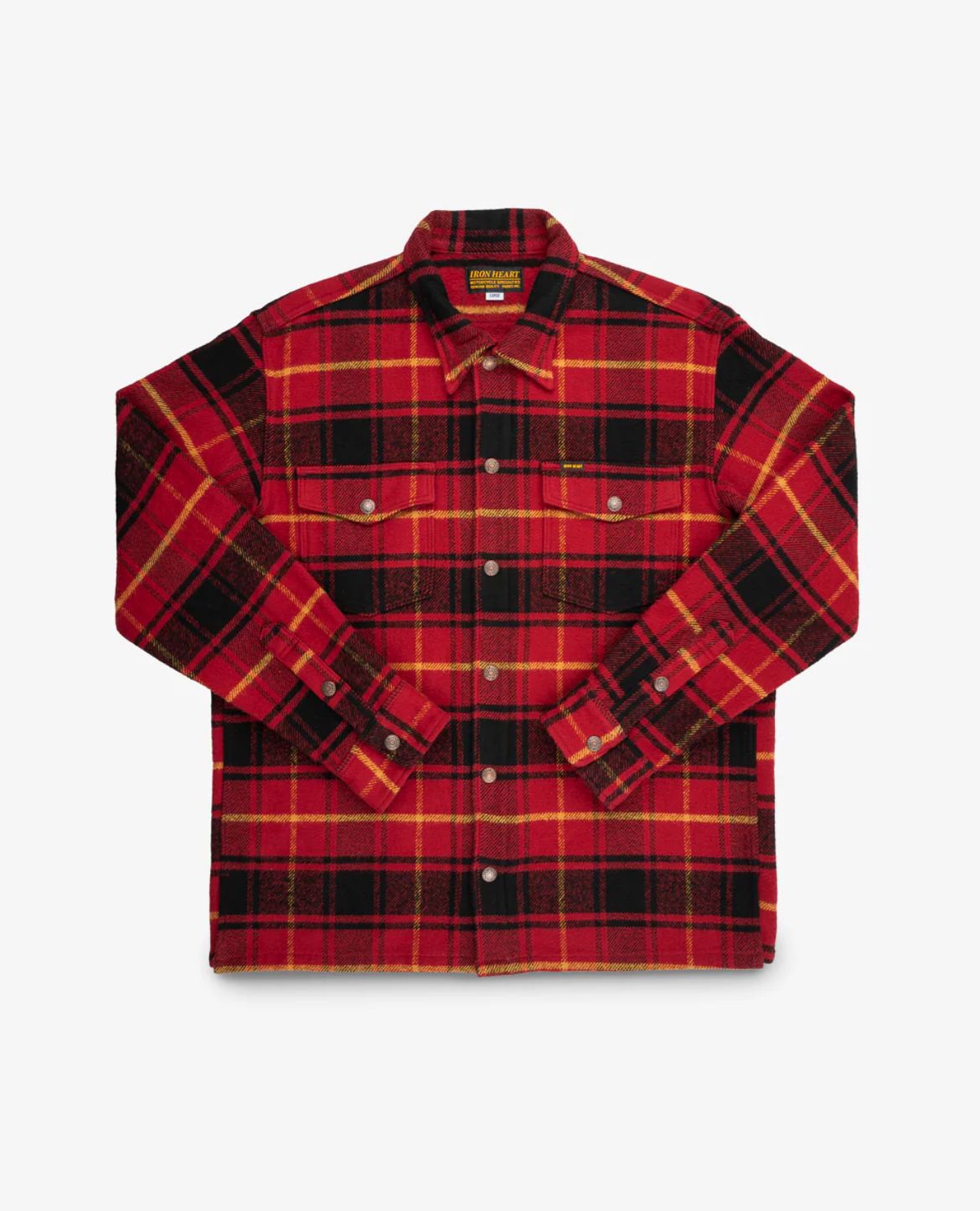 Iron Heart IHSH-433-RED Heavy Flannel Rider's Overshirt – LIMBRO DENIM