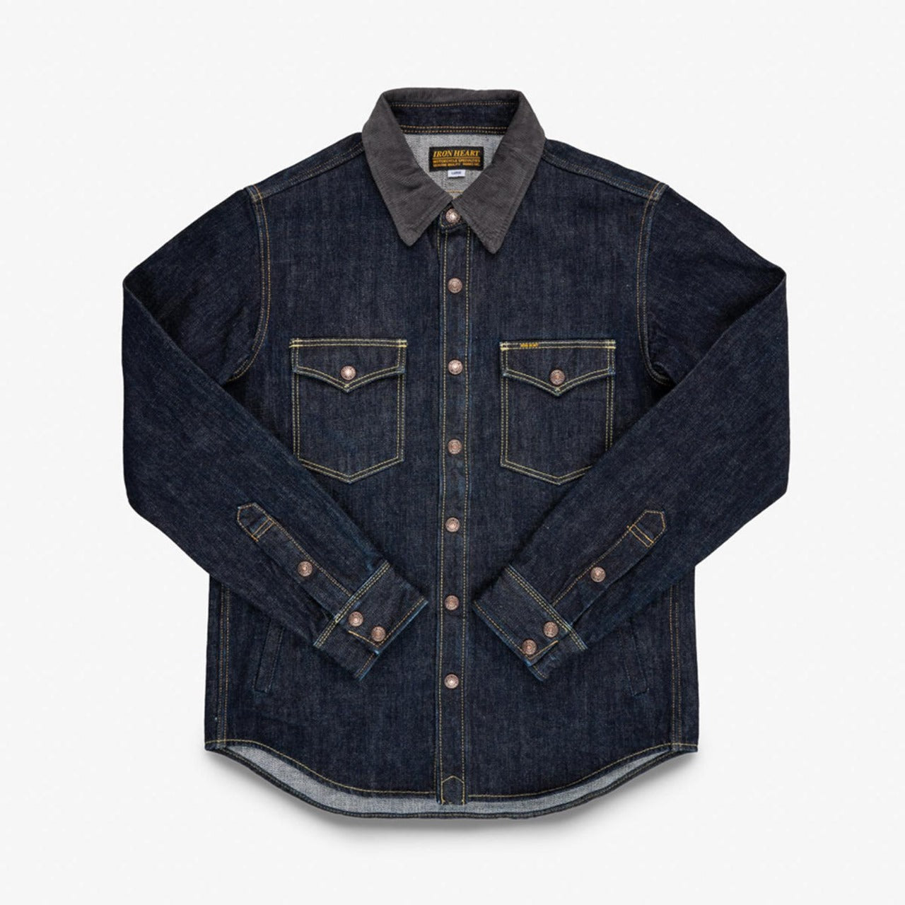 Iron Heart IHSH-427 16oz Selvedge Denim CPO Shirt – LIMBRO DENIM