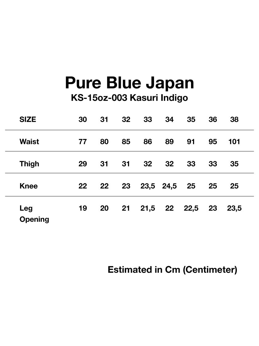 Pure Blue Japan KS-15oz-003 "Kasuri" Selvedge Jeans (Regular Straight)