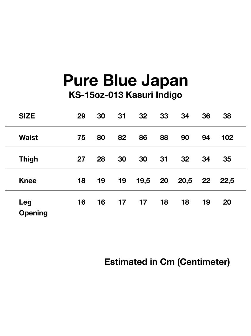 Pure Blue Japan KS-15oz-013 "Kasuri" Selvedge Jeans (Slim Tapered)