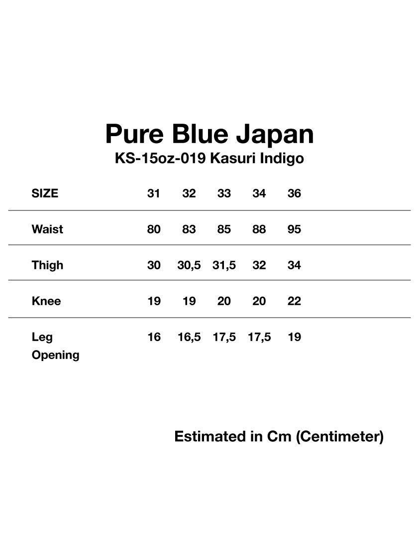 Pure Blue Japan KS-15oz-019 "Kasuri" Selvedge Jeans (Relaxed Tapered)