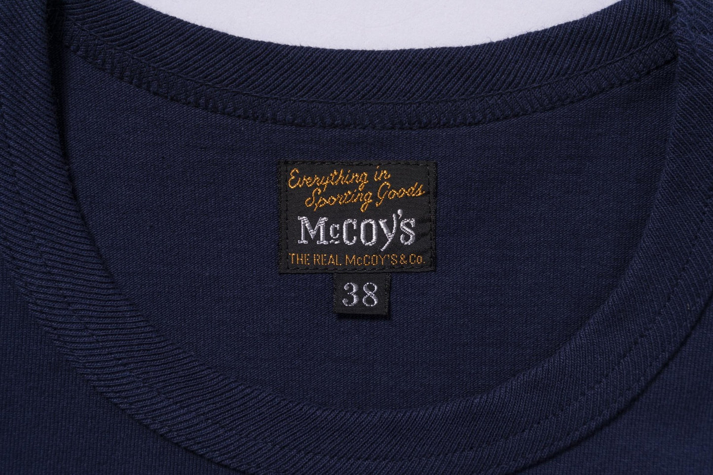 The Real Mccoys MC24004 140 Navy Logo Tee S/S