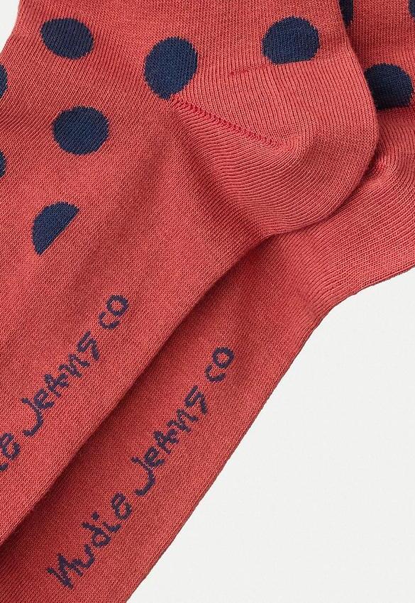 Nudie Olsson Dot R32 Dusty Red Socks