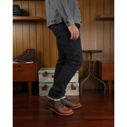 Pure Blue Japan PBE 019 Beige Core 17.5oz Relaxed Tapered