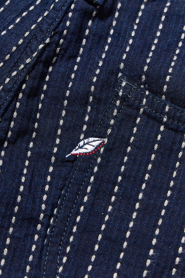 Pure Blue Japan LP-1180-1 Stitch Stripe Comfortable Trousers - Indigo x Thick Stripe