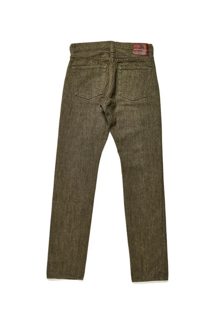 Pure Blue Japan OL-14oz-013 Olive Sulphur Dyed Jeans