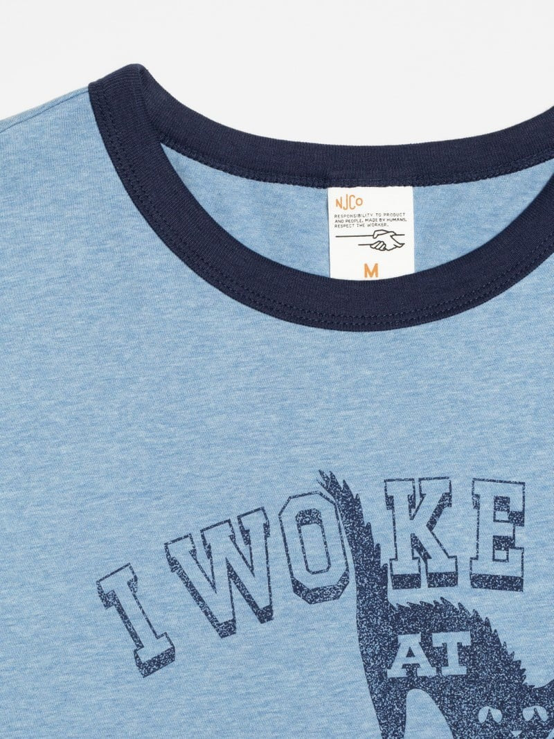 Ricky 6-66 Ringer T-shirt B55/Bluemelange