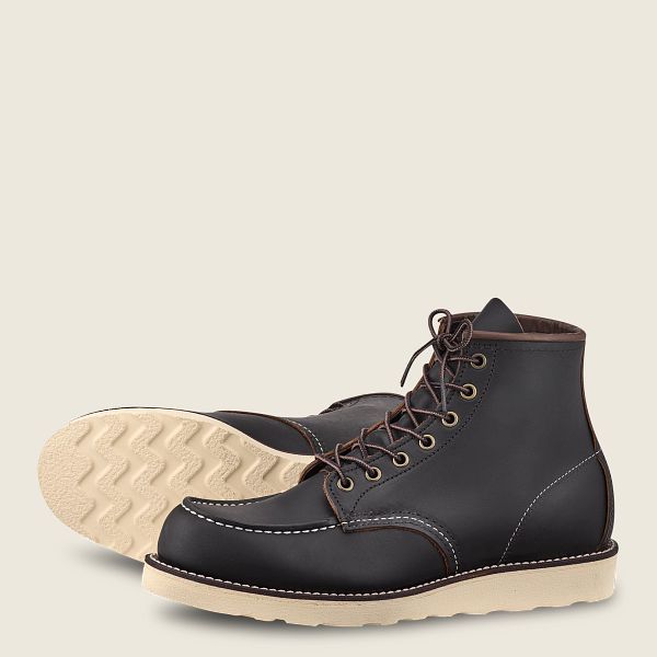 Redwing Shoes Type 8849 Classic Moc Toe Black Prairie – Limbro Denim