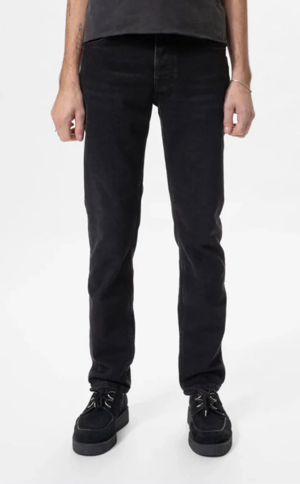 Nudie Solid Ollie Black Steel