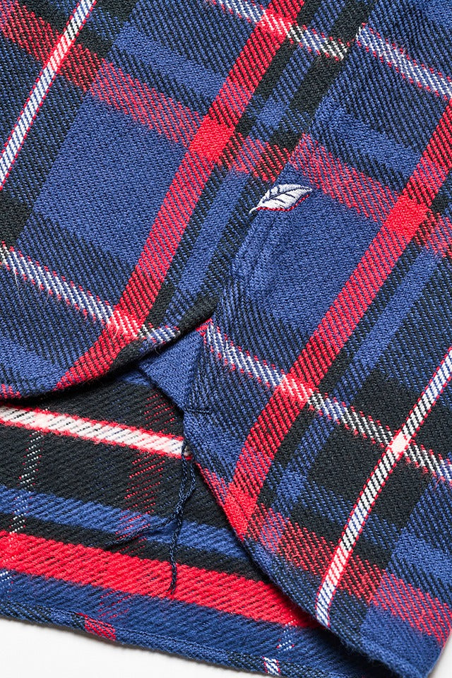 Pure Blue Japan Heavyweight Check Flannel Shirt 2222-Navy