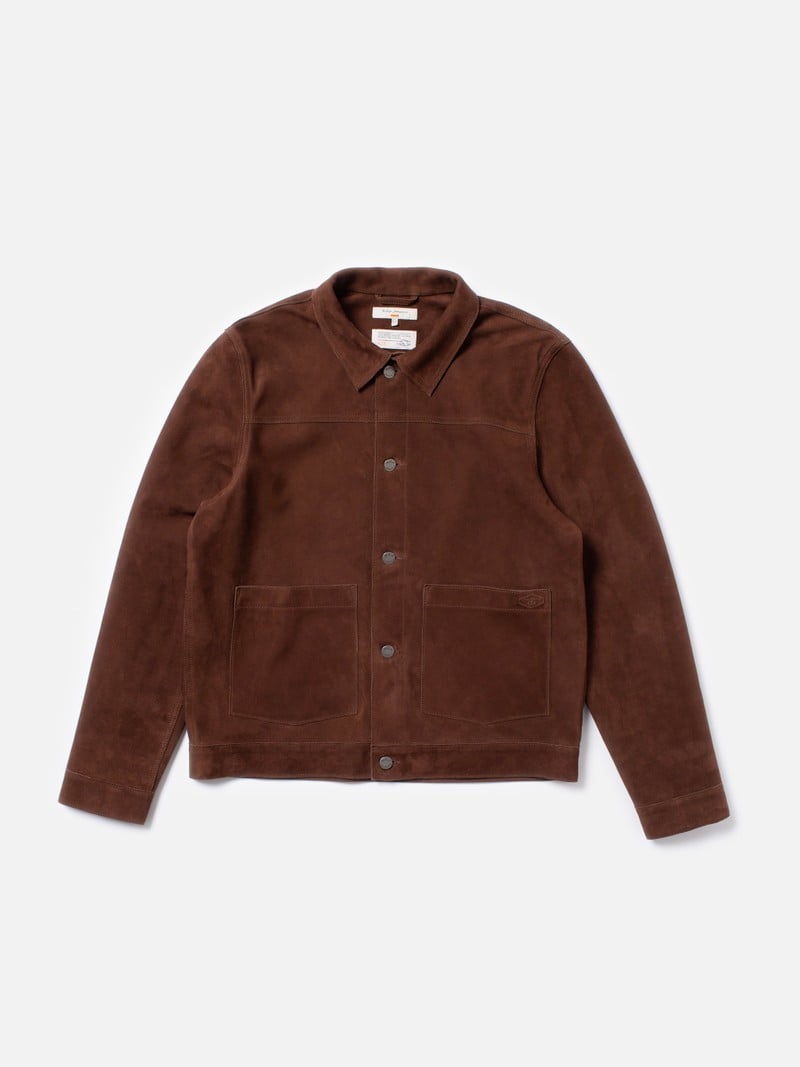 Dante Suede Jacket Dark Brown
