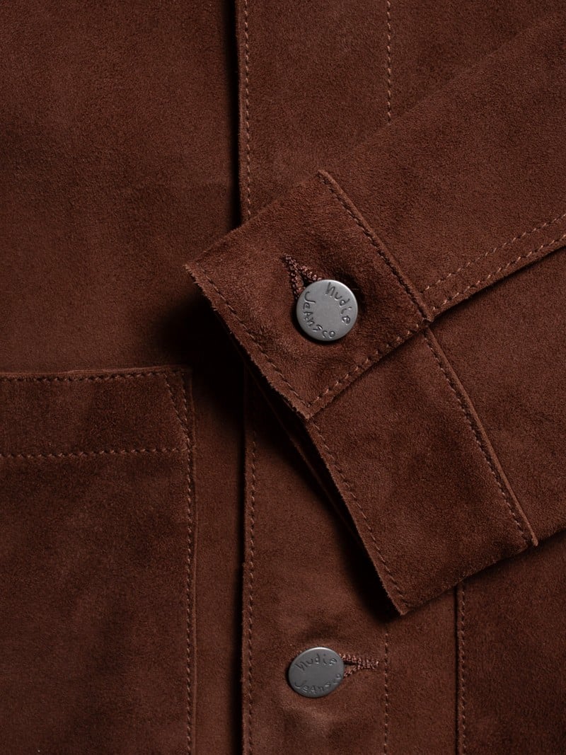 Dante Suede Jacket Dark Brown
