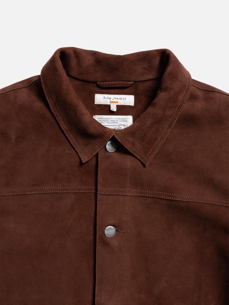 Dante Suede Jacket Dark Brown