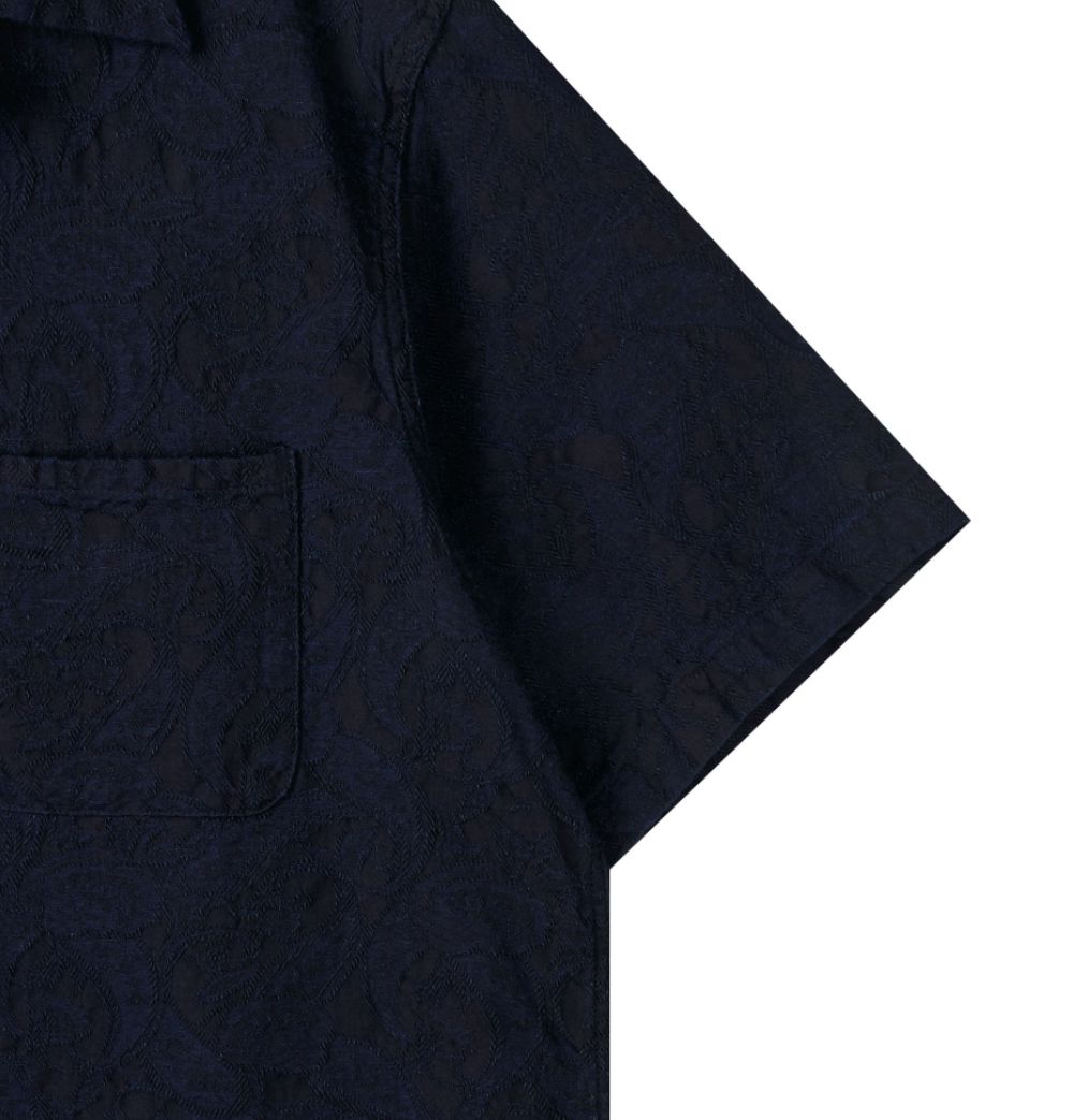 Pure Blue Japan SS-2227-1 Jacquard Shirt Paisley