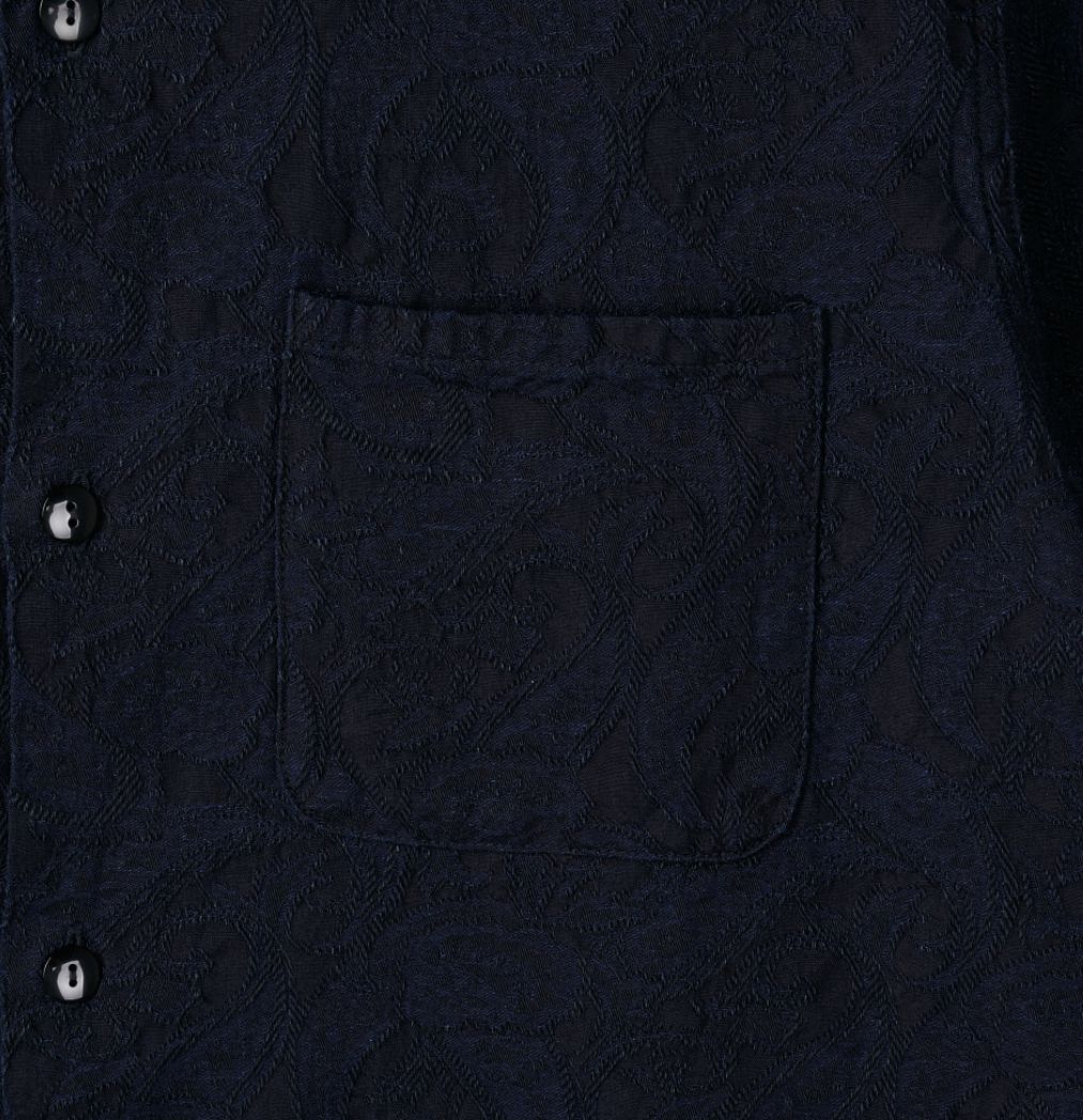 Pure Blue Japan SS-2227-1 Jacquard Shirt Paisley