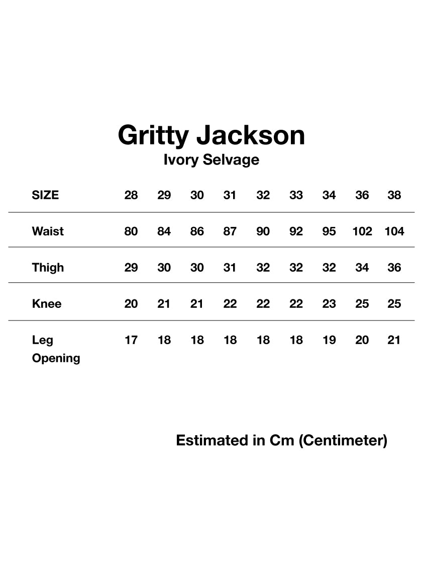 Gritty Jackson Ivory Selvage