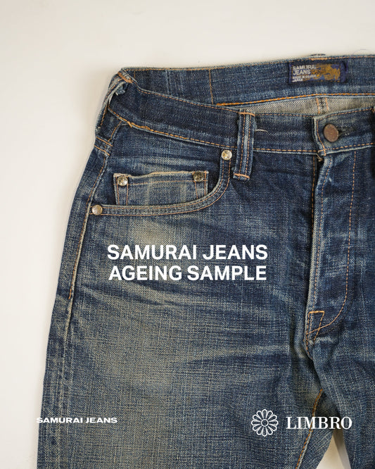 Samurai Jeans Ageing Sample 3 Years