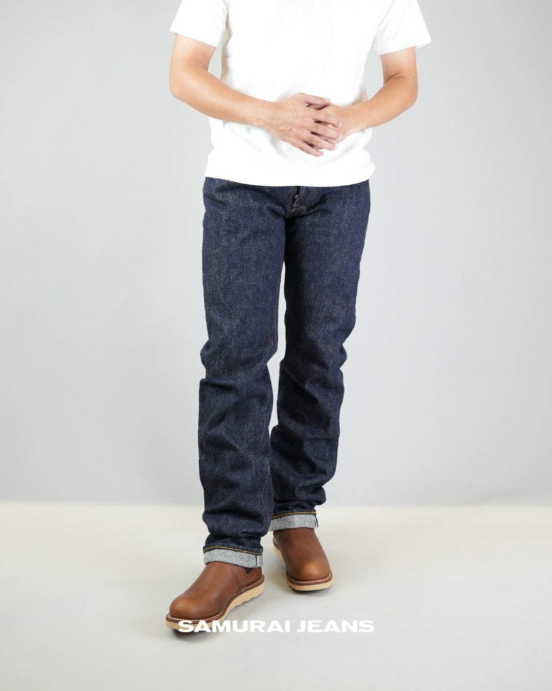 Samurai Jeans S710XX 19oz Ⅱ Slim Straight Fit Yellow Paint