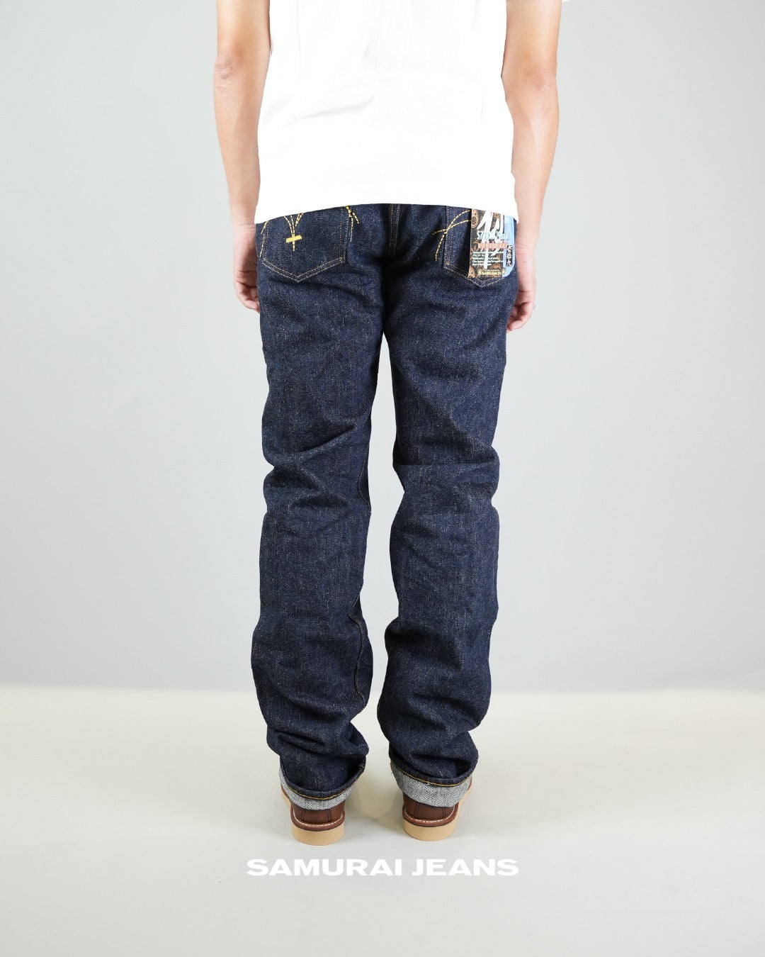 Samurai Jeans S710XX 19oz Ⅱ Slim Straight Fit Yellow Paint