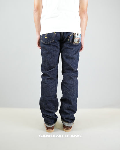 Samurai Jeans S710XX 19oz Ⅱ Slim Straight Fit Yellow Paint