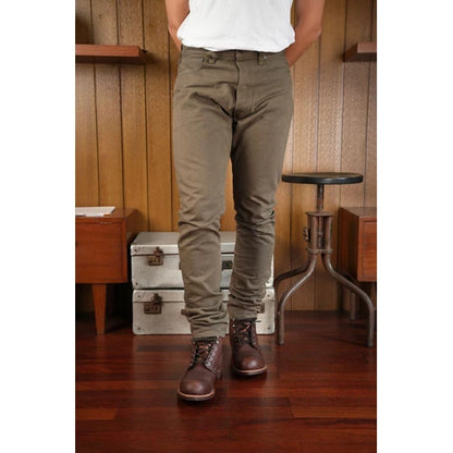 Pure Blue Japan 1175 OLV Heavy Duck Cloth Olive Relaxed Tapered