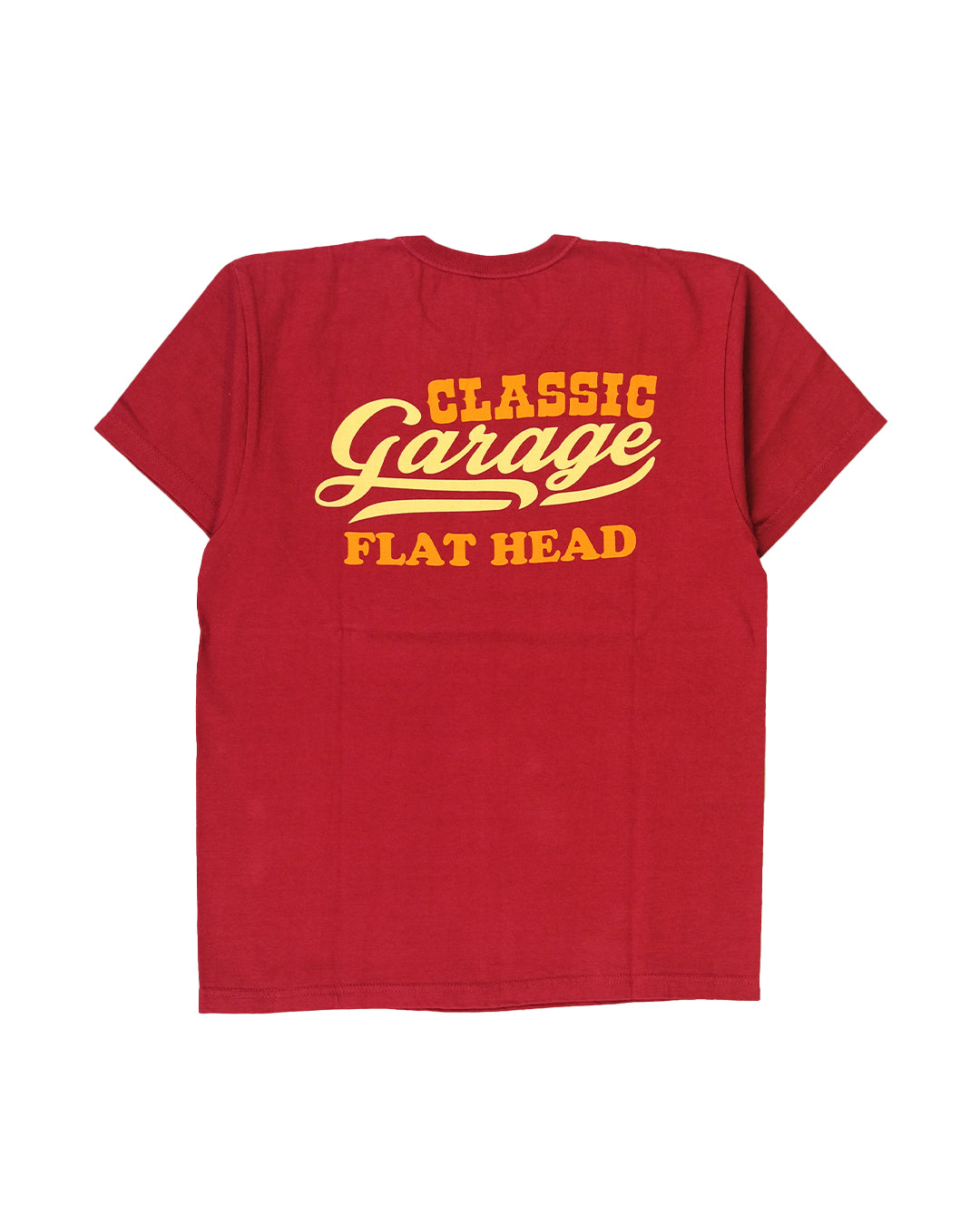 The Flat Head T-Shirt TD-58W CLASSIC GARAGE MAROON