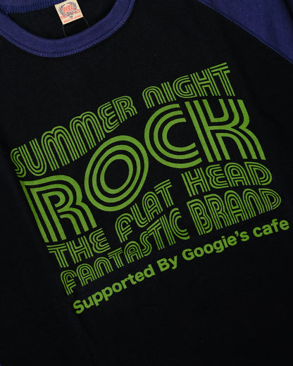 The Flat Head T-Shirt BR-14W ROCK BLACK NAVY