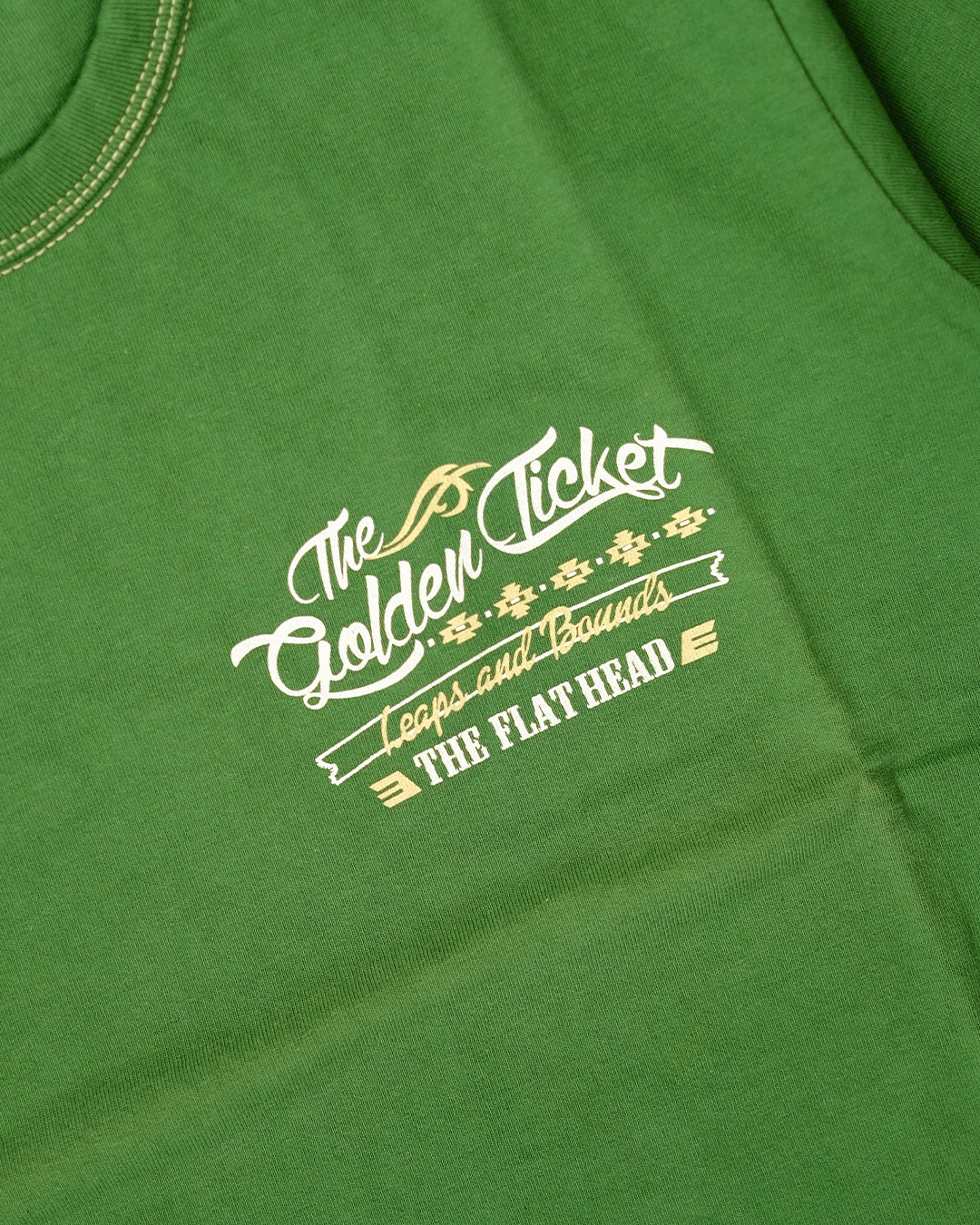 The Flat Head T-Shirt THC 163W GOLDEN TICKET GREEN