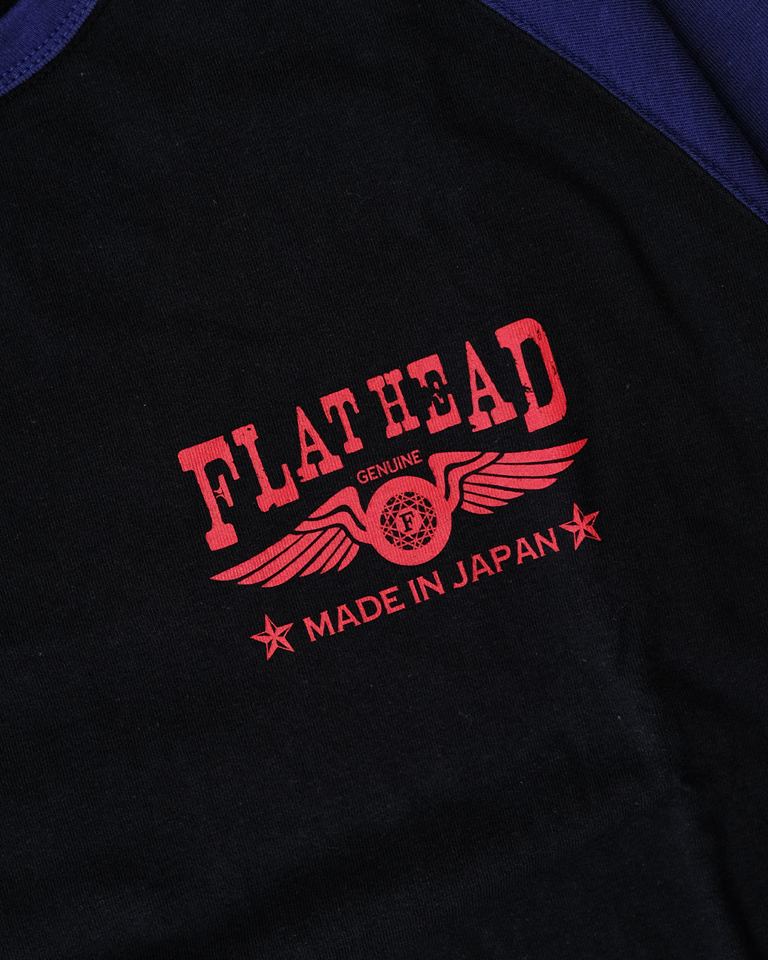 The Flat Head T-Shirt BR-16W DURABLE WEAR BLACK NAVY