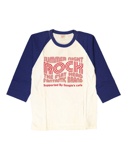The Flat Head T-Shirt BR-14W ROCK WHITE NAVY