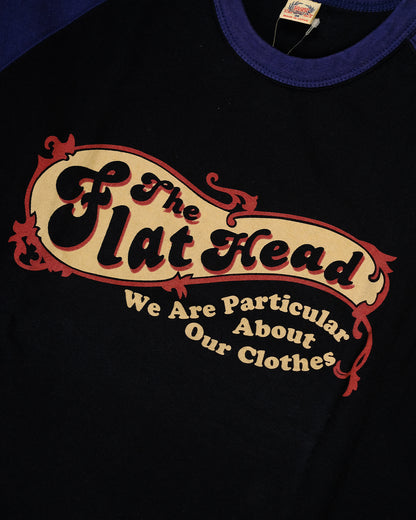 The Flat Head T-Shirt BR-13W TFH BLACK NAVY
