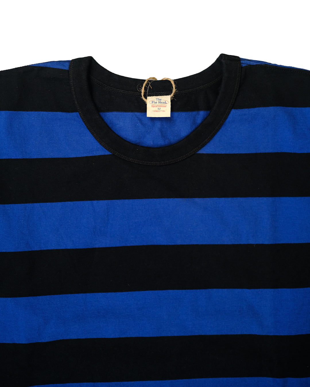 The Flat Head BORDER L/S T-Shirt BTL-08W BLACK BLUE  Size M